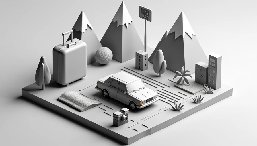 Illustration for a road trip