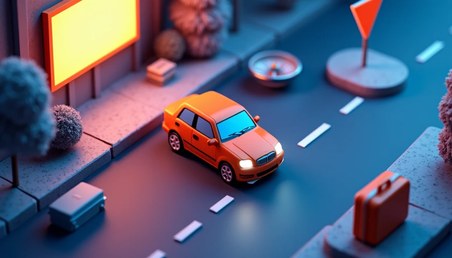 Visual context for good places to go on a road trip