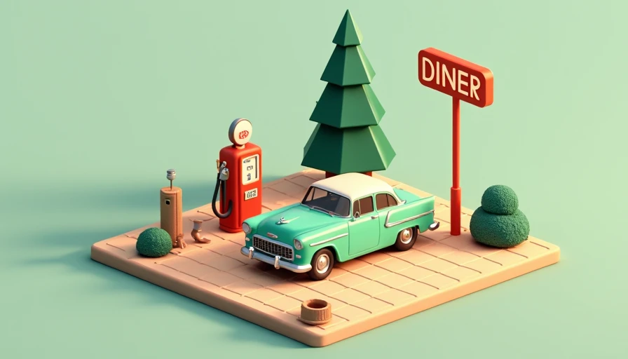 Visual context for places to visit on a road trip